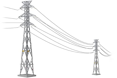 TomyTEC 323112 Hochspannungsmasten, Strommasten, Zwei Stück Stromleitung Spur N 1:150, Ohne von TomyTEC