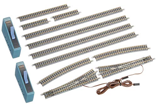 TomyTEC 910923 Schienen-Startset, Abzweigung, mit Weichen-Kontrollboxen, 140 mm TomyTEC 910923 Schienen-Startset, Abzweigung, mit Weichen-Kontrollboxen, 140 mm von TomyTEC