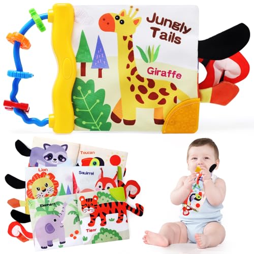 TonStyle Baby Spielzeug 6 Monate, Babybuch Stoffbuch Knisterbuch Babyspielzeug Jungen Mädchen ab 0 3 6 12 Monate, Sensorisches Buch Frühe Entwicklung Lernspielzeuge Geschenk für Neugeborene - Giraffe TonStyle Baby Spielzeug 6 Monate, Babybuch Stoffbuch Knisterbuch Babyspielzeug Jungen Mädchen ab 0 3 6 12 Monate, Sensorisches Buch Frühe Entwicklung Lernspielzeuge Geschenk für Neugeborene - Giraffe von TonStyle