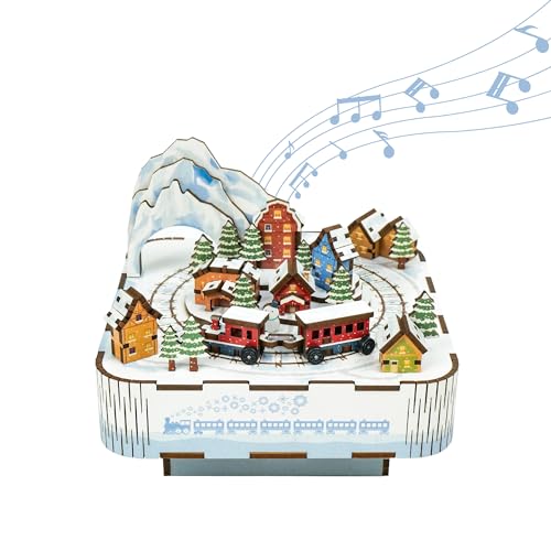 Tonecheer Spieluhr Holz 3D Puzzle, DIY Modellbausatz für Erwachsene, Drehbare Musikbox, Holzpuzzle Geschenke zur Hausdekoration Geschenk für Geburtstag Weihnachten Teenage(Schneezug) Tonecheer Spieluhr Holz 3D Puzzle, DIY Modellbausatz für Erwachsene, Drehbare Musikbox, Holzpuzzle Geschenke zur Hausdekoration Geschenk für Geburtstag Weihnachten Teenage(Schneezug) von Tonecheer