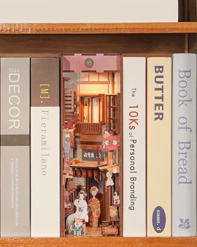 Tonecheer DIY Book Nook Japan Kit Modellbausatz 3D Puzzle aus Holz für Erwachsene zum Baue Miniatur Haus Kit Nook art Haus Kit Bastelset mit Licht geschenk frau männer(Der japanische Lebensmittelladen Tonecheer DIY Book Nook Japan Kit Modellbausatz 3D Puzzle aus Holz für Erwachsene zum Baue Miniatur Haus Kit Nook art Haus Kit Bastelset mit Licht geschenk frau männer(Der japanische Lebensmittelladen von Tonecheer