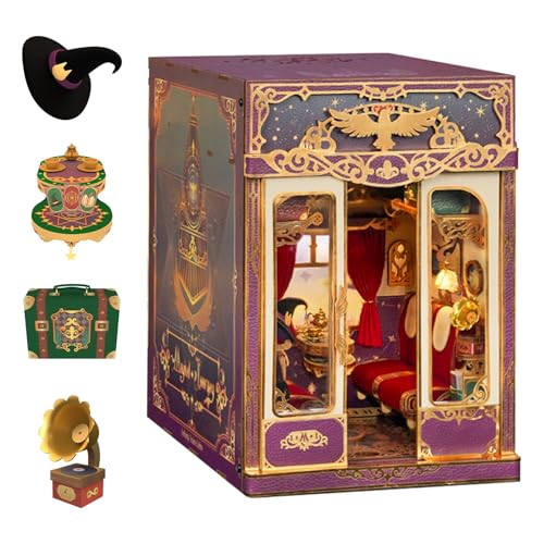Tonecheer Motion Scene Book Nook Kits: Zauberhafte Reise Unendlichkeits-Zugabteil 3D-Puzzle, Buchstützen aus Holz Erwachsene Booknooks DIY Miniaturhaus zur Dekoration von Bibliotheken & Bücherregalen Tonecheer Motion Scene Book Nook Kits: Zauberhafte Reise Unendlichkeits-Zugabteil 3D-Puzzle, Buchstützen aus Holz Erwachsene Booknooks DIY Miniaturhaus zur Dekoration von Bibliotheken & Bücherregalen von Tonecheer