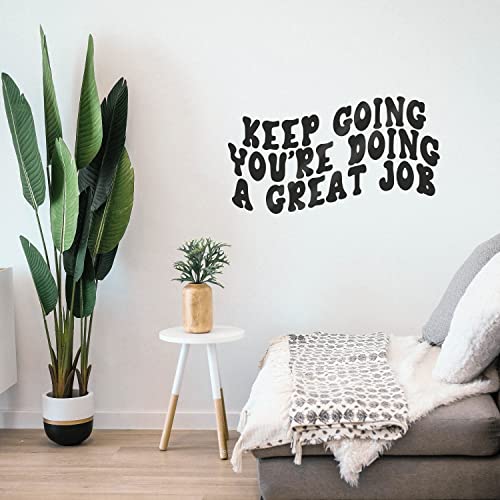 Wandtattoo aus Vinyl für Wohnzimmer oder Arbeitsplatz, Büro, Keep Going You're Doing A Great Job", in Schwarz oder Weiß, groß, WS8 Wandtattoo aus Vinyl für Wohnzimmer oder Arbeitsplatz, Büro, Keep Going You're Doing A Great Job", in Schwarz oder Weiß, groß, WS8 von Tongue in Peach