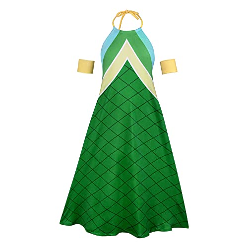 Fairy Tail Wendy Marvel Cosplay Kostüm Kleid Halloween Party Weihnachten Outfit für Frauen Mädchen, grün, XL von Tongyundacheng