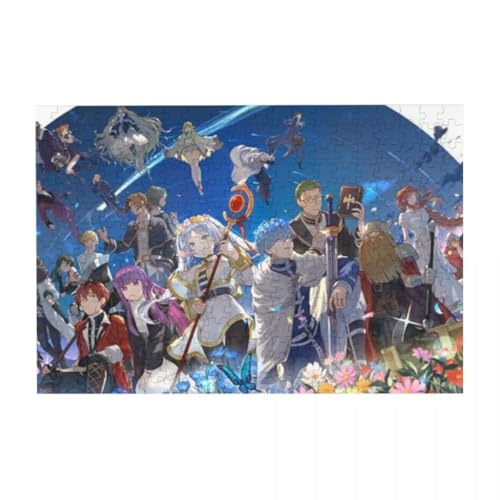 Japanisches Anime-Puzzle – Frieren/Himmel/Farn Sammlerstück, rechteckiges Puzzle – Holz DIY Anime Poster (200/300/500 Teile) von Tongyundacheng