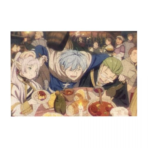 Japanisches Anime-Puzzle – Frieren/Himmel/Farn Sammlerstück, rechteckiges Puzzle – Holz DIY Anime Poster (200/300/500 Teile) von Tongyundacheng