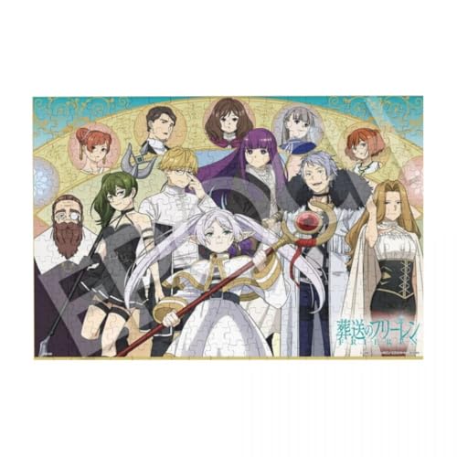 Japanisches Anime-Puzzle – Frieren/Himmel/Farn Sammlerstück, rechteckiges Puzzle – Holz DIY Anime Poster (200/300/500 Teile) von Tongyundacheng