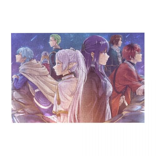 Japanisches Anime-Puzzle – Frieren/Himmel/Farn Sammlerstück, rechteckiges Puzzle – Holz DIY Anime Poster (200/300/500 Teile) von Tongyundacheng