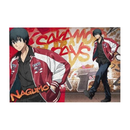 Japanisches Anime-Puzzle – Sakamoto Taro/Asakura Shin/Shaotang Ru rechteckiges Puzzle – Holz DIY Anime Poster (200/300/500 Teile) von Tongyundacheng