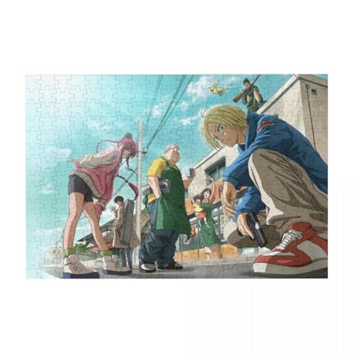 Japanisches Anime-Puzzle – Sakamoto Taro/Asakura Shin/Shaotang Ru rechteckiges Puzzle – Holz DIY Anime Poster (200/300/500 Teile) von Tongyundacheng