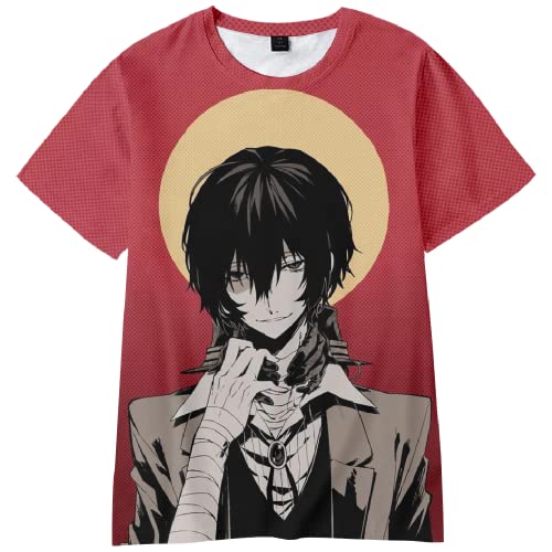 Kinder-T-Shirt, Bungo, streunende Hunde, Manga-Charaktere, Cosplay, Sommer, kurzärmelig, lässig, Dazai, Osamu, Nakahara, Chuuya, Tops von Tongyundacheng