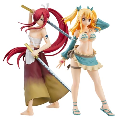 Tongyundacheng 2 Stück Fairy Tail Anime Figuren Lucy Heartfilia Erza Scarlet Actionfigur Stehmodell PVC Anime Charakter Statue Desktop Dekorationen Sammlerstück Geschenke Tongyundacheng 2 Stück Fairy Tail Anime Figuren Lucy Heartfilia Erza Scarlet Actionfigur Stehmodell PVC Anime Charakter Statue Desktop Dekorationen Sammlerstück Geschenke von Tongyundacheng