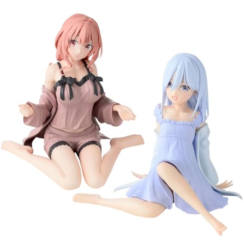 Tongyundacheng Amagami Yuna Figur Anime Amagami Asahi Actionfigur PVC Charakter Modell kniend Pyjama Ver. Sammlerstückstatue Ornament Handgefertigte Desktop-Dekoration, 11 cm von Tongyundacheng
