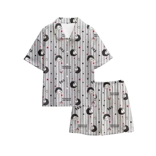 Tongyundacheng Anime BSD Cosplay Nachtwäsche Dazai Osamu/Nakahara Chuuya Schlafanzug Cartoon Gedruckt Loungewear BSD Kleidung Anime Cosplay Homewear von Tongyundacheng