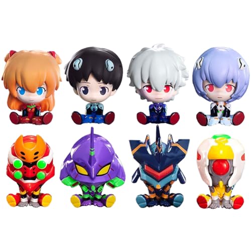 Tongyundacheng Anime-Charakter-Figur, Statue, Asuka Langley, Soryu/Ayanami Rei, Mini-Modell, 5 cm, Manga-Actionfigur, PVC, sitzende Figuren, Sammlerstücke, Geschenke für Fans, 8 Stück Tongyundacheng Anime-Charakter-Figur, Statue, Asuka Langley, Soryu/Ayanami Rei, Mini-Modell, 5 cm, Manga-Actionfigur, PVC, sitzende Figuren, Sammlerstücke, Geschenke für Fans, 8 Stück von Tongyundacheng