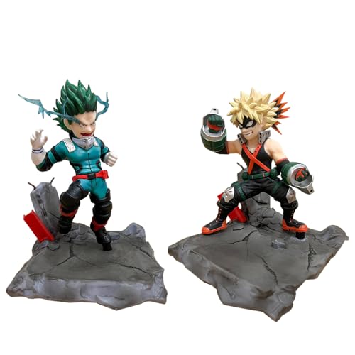 Tongyundacheng Anime Figur MHA – Bakugou Katsuki/Midoriya Izuku Actionfigur – MHA Sammelfigur aus PVC – Desktop-Dekorationen, handgemachtes Ornament (17 cm) von Tongyundacheng