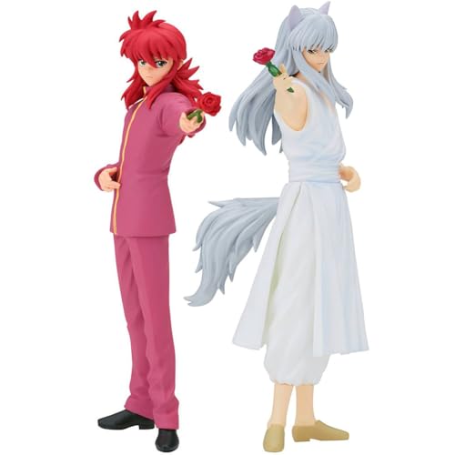 Tongyundacheng Anime-Kurama-Figur, Shuichi-Minamino-Actionfigur, Manga-Charakter-Statue, PVC-Desktop-Dekorationen, handgefertigte Geschenke für Anime-Fans, 2 Stück von Tongyundacheng