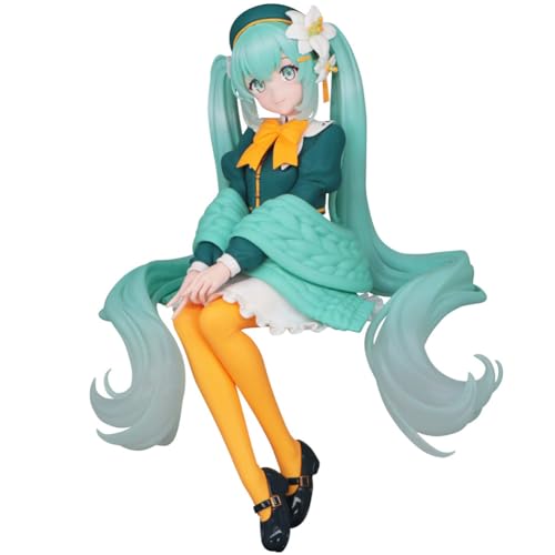 Tongyundacheng Anime Miku Figuren, Miku Sitting Figure Modell, Fee Lilium Ver, 14cm PVC Anime Statue, Cartoon Desktop Ornamente Dekorationen von Tongyundacheng