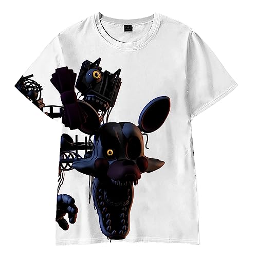 Tongyundacheng FNAF T-Shirt Kinder Jungen Five Nights Fazbear's Piazzaria 3D Gedruckt FNAF Tops Sommer Casual Kurzarm Tees von Tongyundacheng
