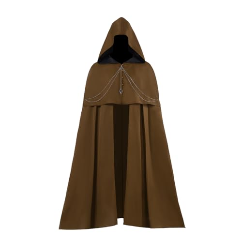 Tongyundacheng Halloween Mittelalter Cosplay Kostüm Renaissance Kapuzenumhang Halloween Zauberer Cosplay Umhang Bühnenaufführung Outfit für Unisex Tongyundacheng Halloween Mittelalter Cosplay Kostüm Renaissance Kapuzenumhang Halloween Zauberer Cosplay Umhang Bühnenaufführung Outfit für Unisex von Tongyundacheng