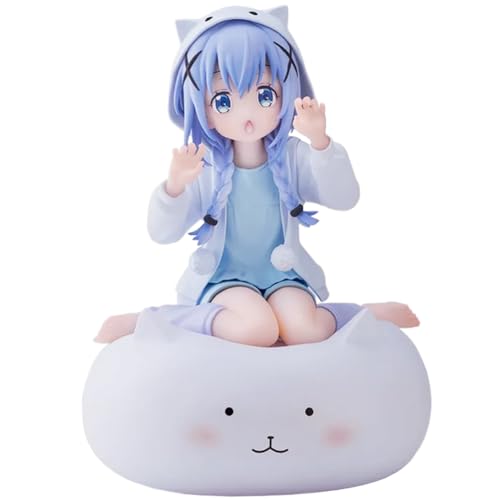 Tongyundacheng Kafuu Chino-Figur, Originalgemälde, Actionfigur, Katzenohren, Pyjama, Mädchen, Statue, niedliches knieendes Modell, PVC, Ornament, Anime-Geschenke, 15 cm Tongyundacheng Kafuu Chino-Figur, Originalgemälde, Actionfigur, Katzenohren, Pyjama, Mädchen, Statue, niedliches knieendes Modell, PVC, Ornament, Anime-Geschenke, 15 cm von Tongyundacheng