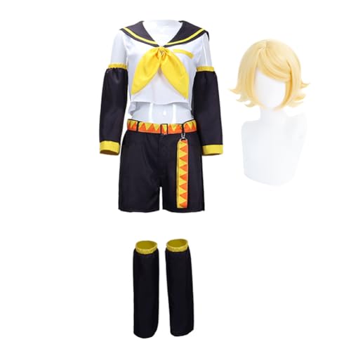 Tongyundacheng Kagamin Rin/Len Cosplay Kostüm Halloween Outfits Anime Sailor Uniform Komplettes Set von Tongyundacheng
