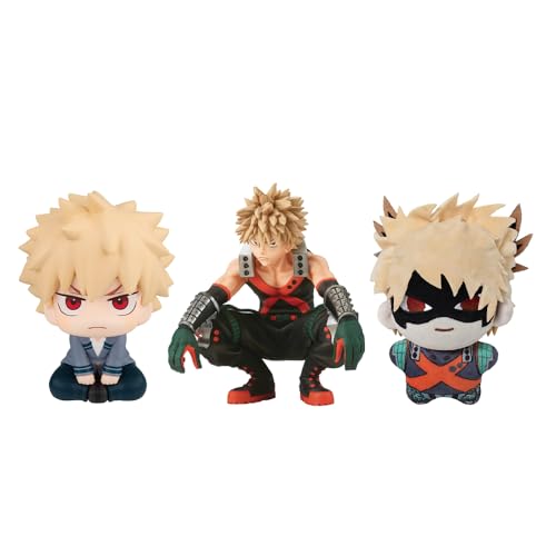 Tongyundacheng MHA Figuren Bakugou Katsuki Plüsch Anime Bakugou Katsuki Actionfigur MHA Statue Modell Sammlerstück Cartoon Dekoration Geschenk für Anime Fans von Tongyundacheng