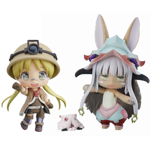 Tongyundacheng Made In Abyss Anime Figure Nanachi Riko 10cm Action Figure PVC Q Version Character Model Statue Collection Ornaments von Tongyundacheng