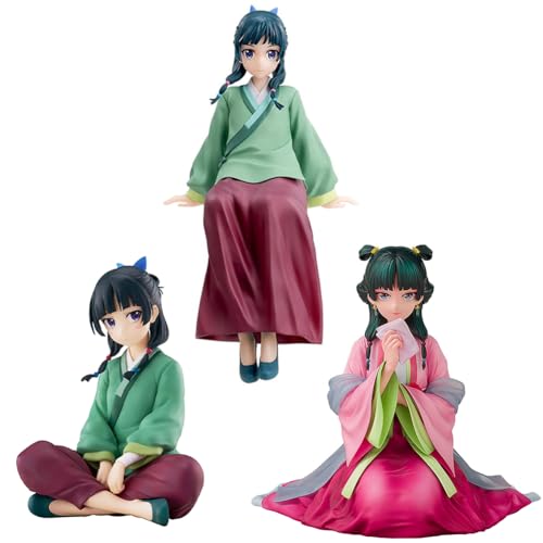 Tongyundacheng Maomao Anime Figur Modell sitzendes Mädchen Actionfigur Maomao Sammelfiguren Statue Desktop PVC Ornamente Anime Home Handgefertigte Dekorationen 3 Stück von Tongyundacheng