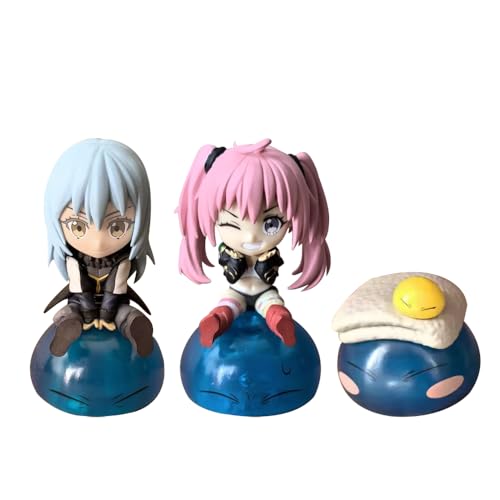 Tongyundacheng Rimuru Figur Milim Nava Actionfigur Anime Mini Figuren Set Cartoon Modell Statue PVC Desktop Ornament Geschenke für Anime Fans von Tongyundacheng