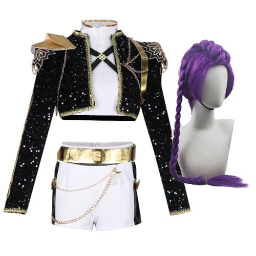 Tongyundacheng Rumi Kostüm Golden Damen Mira Cosplay Outfit Zoey Dress Up Anime Performance Uniform Halloween Manga Cosplay Kostüm von Tongyundacheng