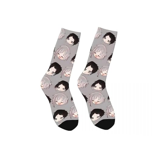Tongyundacheng Socken mit Anime-Druck, Unisex, Ranpo Edogawa/Nakahara Chuuya, niedliche Cartoon-Socken, BSD Merch, Anime, Cosplay-Socken Tongyundacheng Socken mit Anime-Druck, Unisex, Ranpo Edogawa/Nakahara Chuuya, niedliche Cartoon-Socken, BSD Merch, Anime, Cosplay-Socken von Tongyundacheng