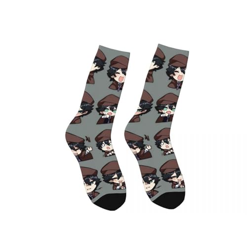 Tongyundacheng Socken mit Anime-Druck, Unisex, Ranpo Edogawa/Nakahara Chuuya, niedliche Cartoon-Socken, BSD Merch, Anime, Cosplay-Socken Tongyundacheng Socken mit Anime-Druck, Unisex, Ranpo Edogawa/Nakahara Chuuya, niedliche Cartoon-Socken, BSD Merch, Anime, Cosplay-Socken von Tongyundacheng