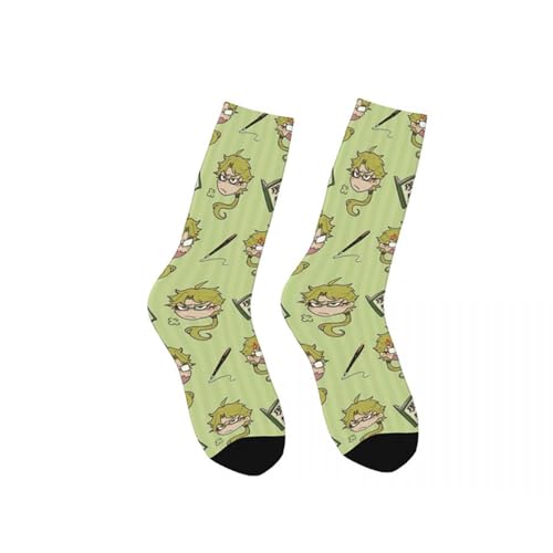 Tongyundacheng Socken mit Anime-Druck, Unisex, Ranpo Edogawa/Nakahara Chuuya, niedliche Cartoon-Socken, BSD Merch, Anime, Cosplay-Socken von Tongyundacheng