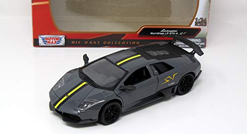 Lamborghini Murcielago LP670-4 SV, met.-grau/matt-schwarz , Modellauto, Fertigmodell, Motormax 1:24 von Lamborghini