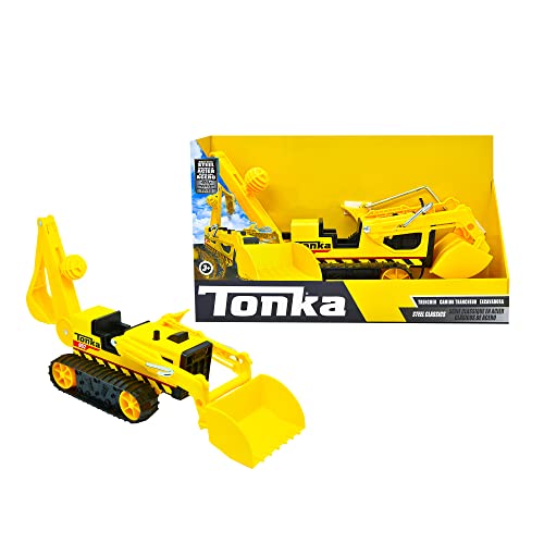 Tonka 06063 Classic Steel Trencher, Kids Construction Toys for Boys and Girls, Vehicle Toys for Creative Play, Toy Trucks for Children Aged 3 +, Yellow & Black von Basic Fun