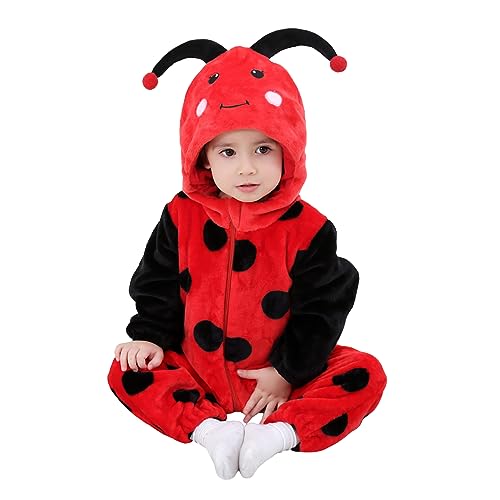 TONWHAR Halloween-Kostüm für Kinder und Kleinkinder, einteiliger Strampler, Marienkäfer, 4-5T/Height:41"-46" von Tonwhar