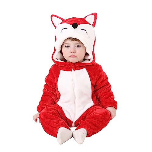 TONWHAR Halloween-Kostüm für Kinder und Kleinkinder, einteiliger Strampler, roter Fuchs, 3-4T/Höhe: 39-41 Zoll von Tonwhar