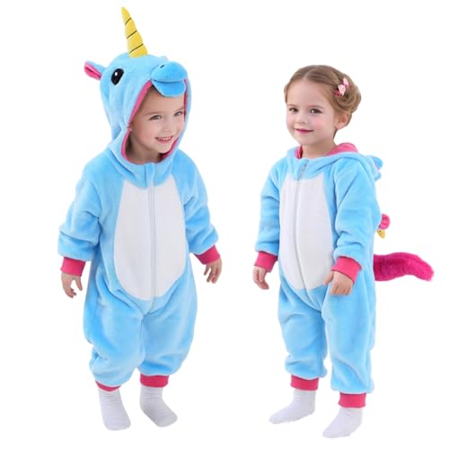 TONWHAR Halloween-Kostüm für Kleinkinder und Kleinkinder, Tier-Outfit, Schneeanzug (1–3 Monate, rosa Dinosaurier) von Tonwhar