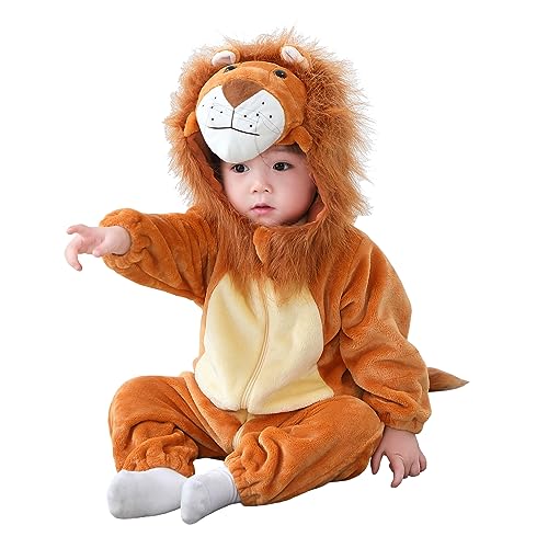 TONWHAR Tier-Halloween-Kostüm für Kinder und Kleinkinder, Einteiler, Einteiler, Männlicher Löwe, 3-4T/Height:39"-41" TONWHAR Tier-Halloween-Kostüm für Kinder und Kleinkinder, Einteiler, Einteiler, Männlicher Löwe, 3-4T/Height:39"-41" von Tonwhar