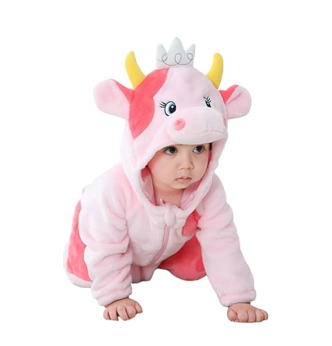TONWHAR Tierkostüm für Babys und Kleinkinder, Einteiler (3-4T, rosa Kuh) von Tonwhar