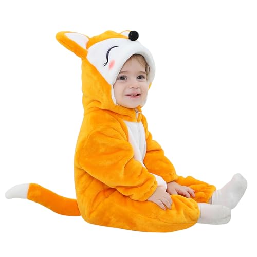TONWHAR Tierkostüm für Jungen und Mädchen (4-5 Jahre, orangefarbener Fuchs) von Tonwhar
