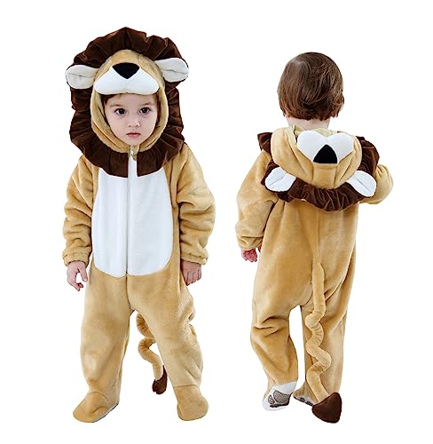 TONWHAR Tieroverall Baby Jungen Mädchen Halloween Kostüm (Löwe, 6-12 Monate/Höhe: 66-73cm) von Tonwhar