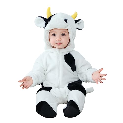 TONWHAR Tieroverall für Jungen und Mädchen, Baby-Strampler, Halloween-Kostüm (Milchvieh, 18-24 Monate/Größe: 80-90cm) von Tonwhar