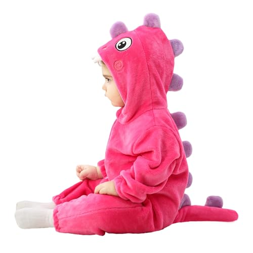 TONWHAR Uni Baby Kinder Halloween Kostüm Herbst Winter Outfit Rosa Dinosaurier 1-3 Monate von Tonwhar
