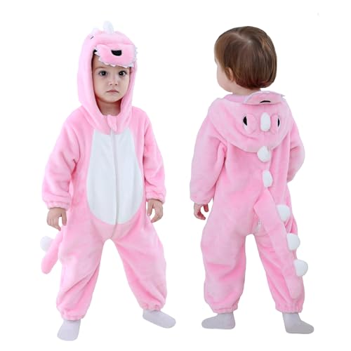 Tonwhar unisex-baby kleinkind-säugling tiger dinosaurier tier kostüm Rosa 80（Height:26"-29"/ages 6-12 months） von Tonwhar
