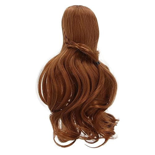 Tonysa BJD Doll Hair Perücke-1/3 Skala, Faserfilament und Netzstuch, Langes Haar für das DIY-Styling, Passt Kopfumfang 21-24 cm/8,3-9.4in (Hellbraun) von Tonysa