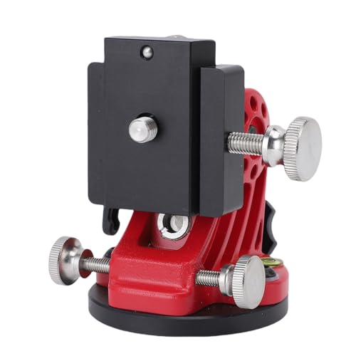 Tonysa Basis der Breitengradeinstellungen für Teleskope 0-90 ° Einstellbar, Aluminiumlegiermontage mit Levelblase - Kompatibel mit Astrophotographie, Himmelsverfolgung (Schwarz Rot) von Tonysa