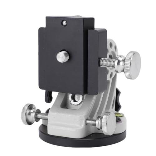 Tonysa Basis der Breitengradeinstellungen für Teleskope 0-90 ° Einstellbar, Aluminiumlegiermontage mit Levelblase - Kompatibel mit Astrophotographie, Himmelsverfolgung (Schwarz-Weiss) von Tonysa
