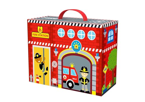 TOOKY 921 TY203 EA Wooden Fire Station Box, Multi-Colored von Tooky Toy